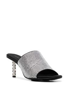 Givenchy G Cube 70mm rhinestone-embellished mules - Zilver