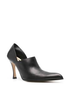 LOEWE Comic 95 mm leren pumps - Zwart