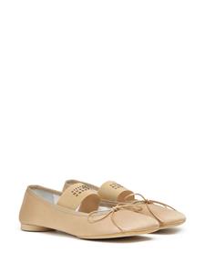 MM6 Maison Margiela Atomic satijnen ballerina's - Beige