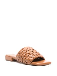 Souliers Martinez Aster geweven leren sandalen - Bruin