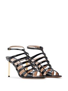 TOM FORD 85mm crocodile-embossed leather sandals - Zwart