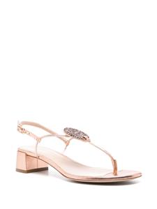 Giorgio Armani 35 mm gelamineerde leren sandalen - Roze