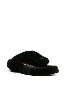 LOEWE Ease lammy teenslippers - Zwart