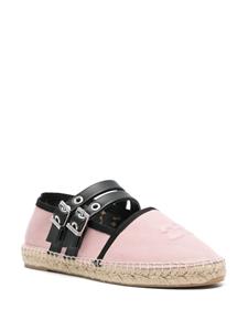 GANNI buckle-detail espadrilles - Roze