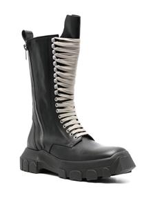 Rick Owens Army Tractor leren laarzen - Zwart
