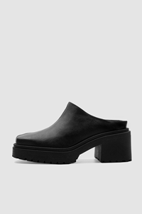 BOHEMA Damen vegan Squared Mule Schwarz