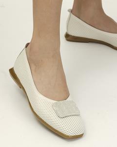 Phany Women's ballet flats  432517 36 milky leather
