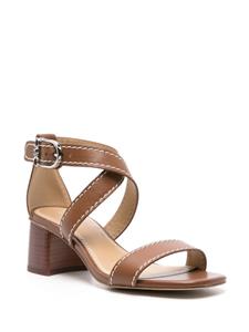 Michael Michael Kors Ashton 50 mm leren sandalen - Bruin