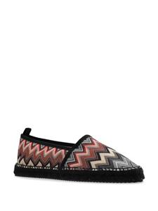 Missoni zigzag-woven espadrilles - Zwart