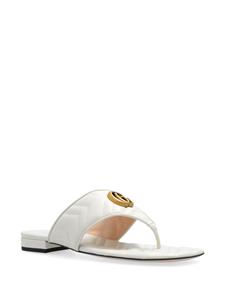 Gucci Double G quilted flat sandals - Wit