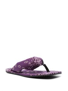 The Attico Slippers met bandanaprint - Paars