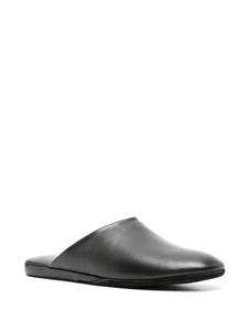 Santoni Leren slippers - Zwart