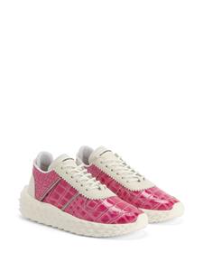 Giuseppe Zanotti Urchin crocodile-embossed sneakers - Roze