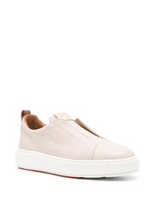 Santoni Barscy logo-print leather sneakers - Roze