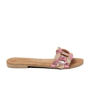 Lazamani Slippers Dames Mona Roze Leer