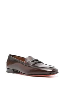 Santoni Figaro leren loafers - Bruin