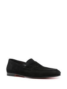 Santoni Carlo suède loafers - Zwart