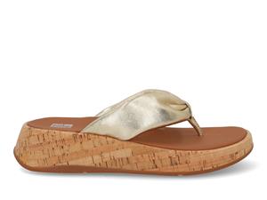 Fit Flop F-mode twist platino Goud 