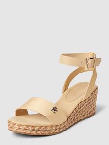 Tommy Hilfiger Leren wedges met logo-applicatie