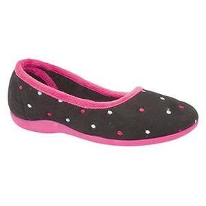 Sleepers Slapers Dames/Dames Isla Dotted Ballerina Memory Foam Slippers