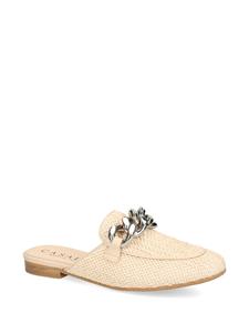 Casadei Slippers met kettingdetail - Beige