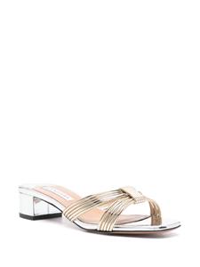 Aquazzura Finn 30 mm muiltjes - Zilver