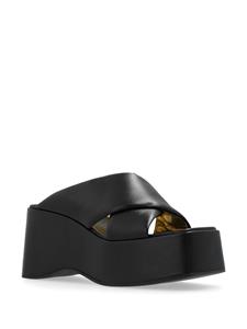 Paris Texas Vicky 80mm leather mules - Zwart