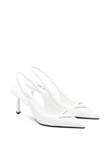 Prada Leren slingback pumps 75 mm - Wit