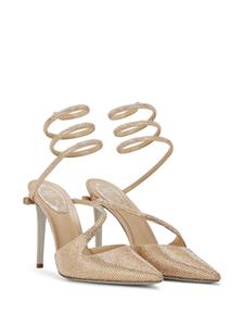 René Caovilla Margot rhinestone-embellished pumps - Goud