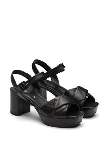 Prada Sandalen met plateauzool 65 mm - Zwart