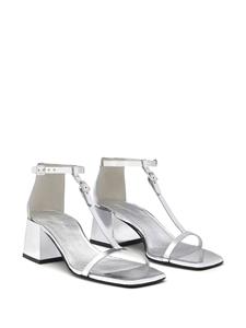 Courrèges Leren sandalen met dubbele gesp - Zilver