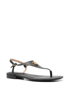 Lauren Ralph Lauren Ellington leren sandalen - Zwart