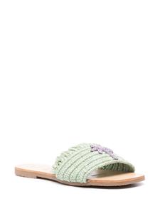 Manebi Yucatán sandalen met logopatch - Groen