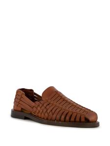 Brunello Cucinelli Geweven leren sandalen - Bruin