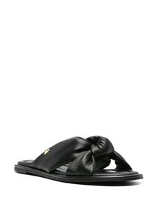 Michael Michael Kors Elena leren slippers - Zwart