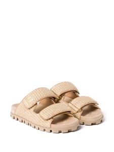 Miu Miu Sandalen met klittenband - Beige