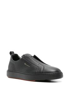 Santoni Leren sneakers - Zwart