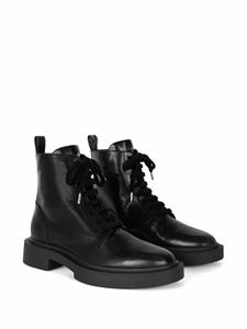 Giuseppe Zanotti Achille enkellaarzen met veters - Zwart