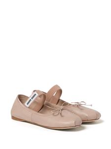 Miu Miu Leren ballerina's - Roze