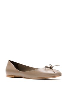 Sarah Chofakian Pila leren ballerina's - Bruin