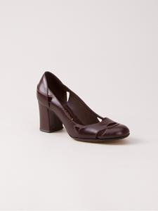 Sarah Chofakian pumps met chunky hak - Rood