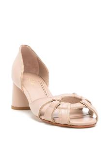 Sarah Chofakian Carrie pumps met open teen - Beige