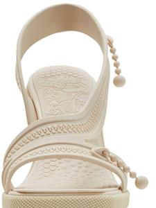 Burberry decorative zip-detailing strappy sandals - Beige