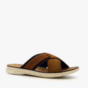 Bugatti leren heren slippers cognac