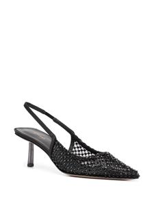 Le Silla Gilda 60mm embellished slingback pumps - Zwart