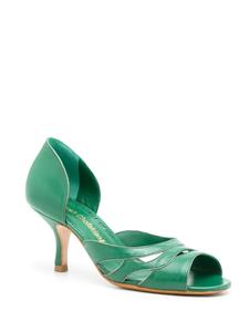 Sarah Chofakian Kate pumps met open neus - Groen