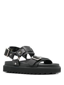 Acne Studios buckle-fastening leather sandals - Zwart