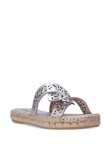 Karl Lagerfeld Souk Interlock espadrille slides - Zilver