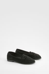 Wide Fit Loafers, Black