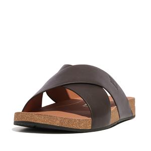 FitFlop Iqushion men's leather cross slides